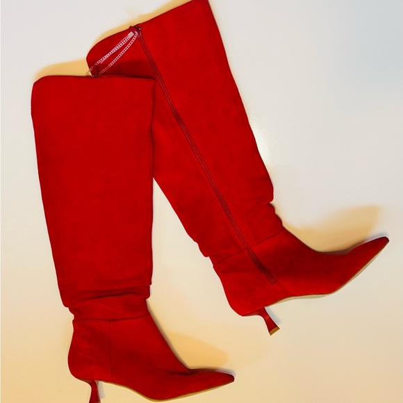 Gianni BiniRyder Suede Slouchy Kitten Heel Tall Boots size 5.5 (G) - Picture 6 of 8